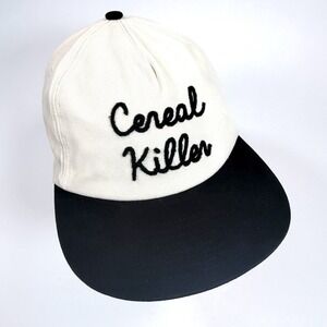Pyknic Cereal Killer Hat Chainstitch Snapback Coconut Milk Black Mens Cap